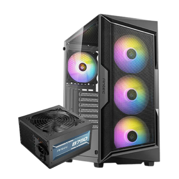 Case Antec AX61-ELITE-4Fan- ARGB+PSU -Antec-B750-(Bronze Certified) 750W